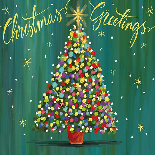 Colourful Tree Christmas Cards