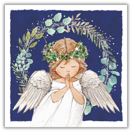 Winter Foliage Angel Christmas Cards