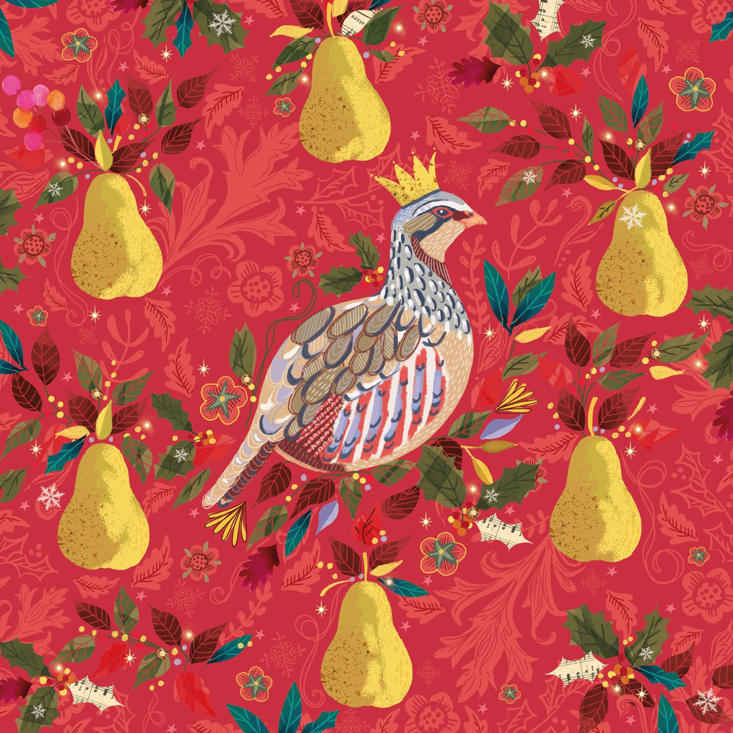 Golden Pears Christmas Cards