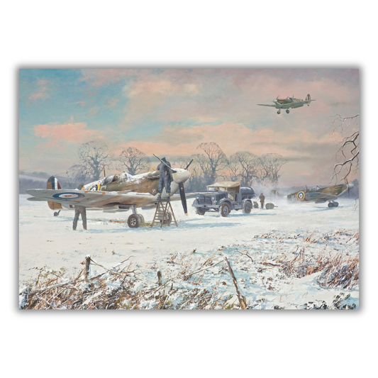Spitfire in the Snow Christmas Cards