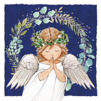 Winter Foliage Angel Christmas Cards